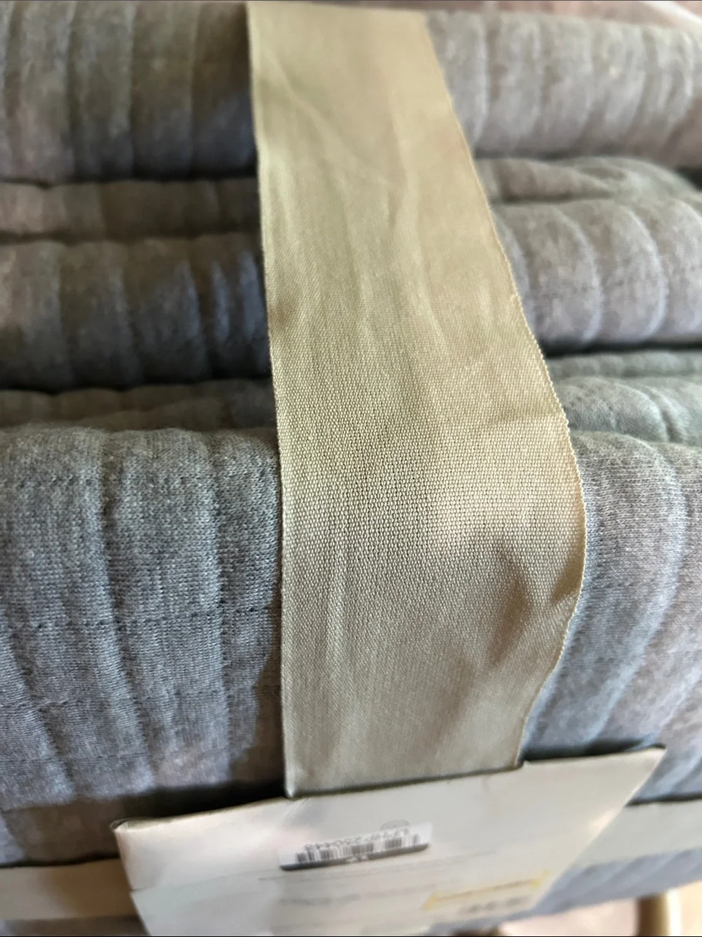 Threshold King Cotton Jersey Jaquard Pattern Coverlet, Heather Gray
